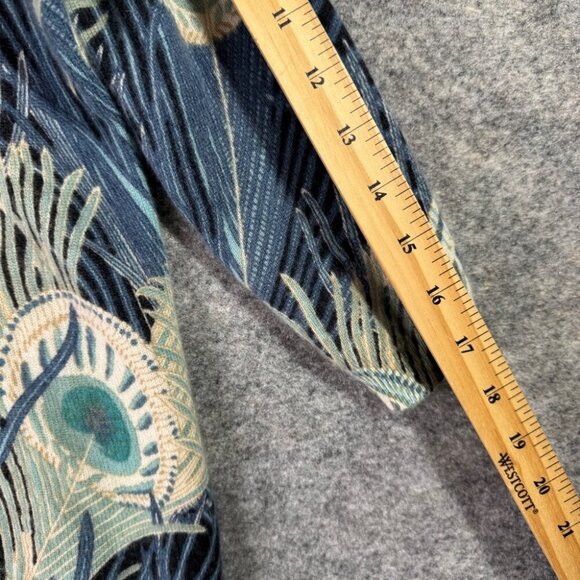 Talbots Petite Pure Cashmere Sweater Peacock Feather Print Quiet Luxury Size SP - Picture 9 of 15